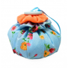 Lavender Puff - Blue, Orange & Pink Floral