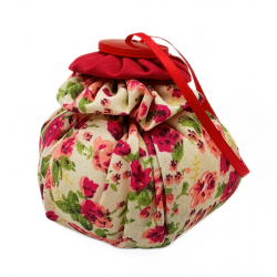 Lavender Puff - Beige & Red...