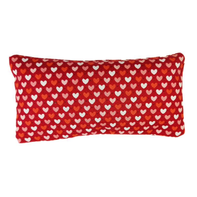 Loving Dream Pillow - Red Mini Hearts