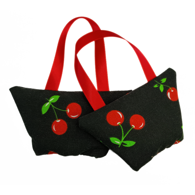 Set of 2 Mini Lavender Handbags - Black Cherry