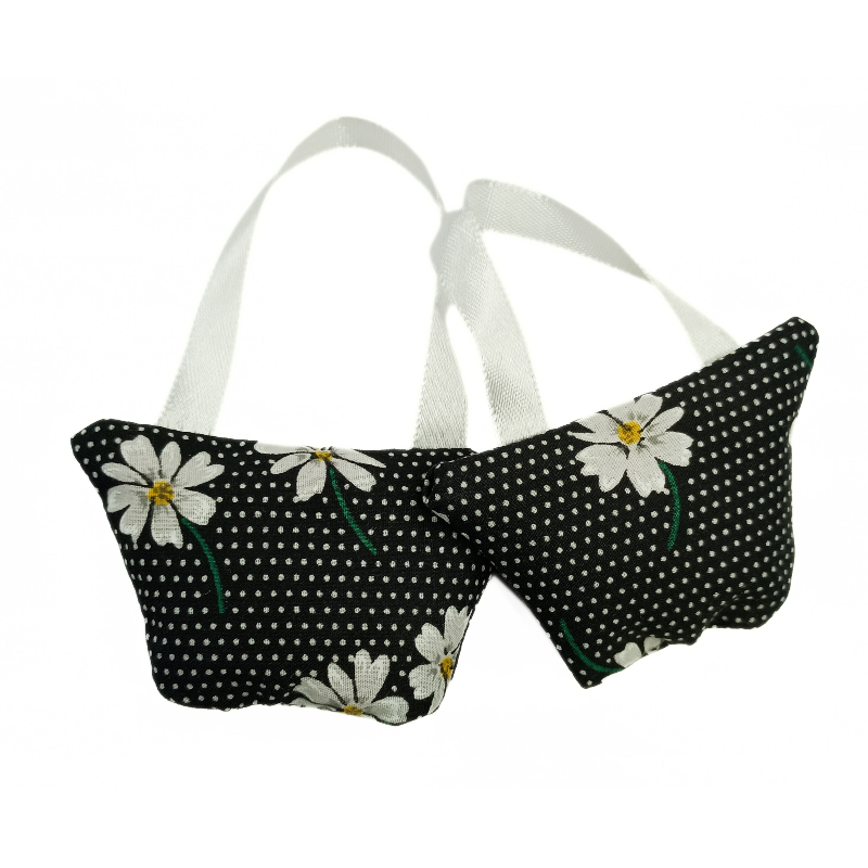 Set of 2 Mini Lavender Handbags - Black Daisy
