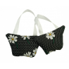 Set of 2 Mini Lavender Handbags - Black Daisy