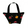 Black, Orange & Pink Floral Lavender Handbag