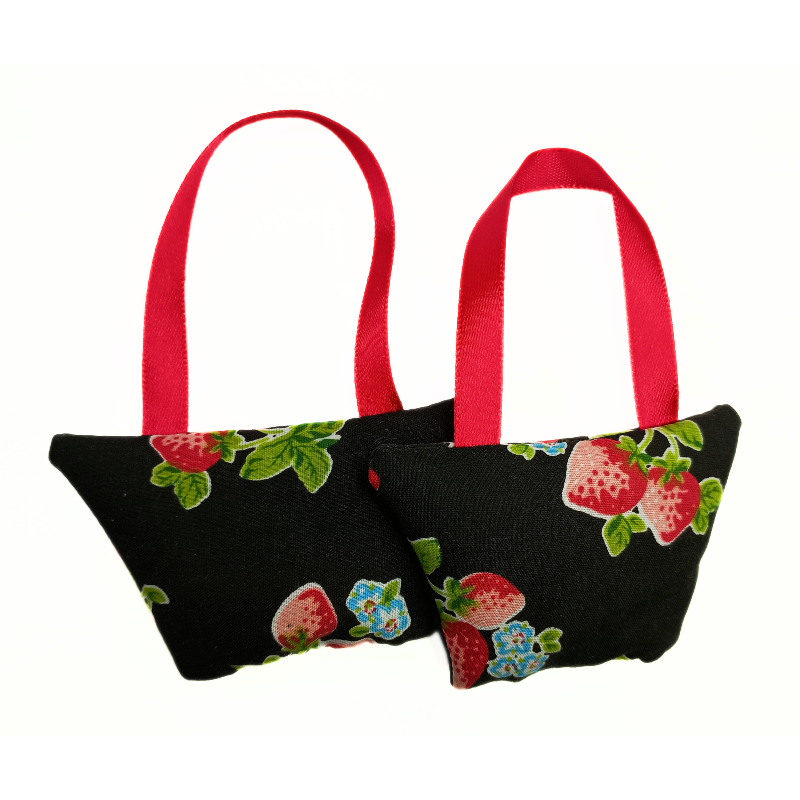 Set of 2 Mini Lavender Handbags - Black Strawberry