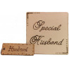 2 Piece Gift Set - Husband Coaster & Keyring