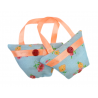 Set of 2 Mini Lavender Handbags - Blue, Orange & Pink Floral