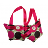Set of 2 Mini Lavender Handbags - Magenta & Black Spot