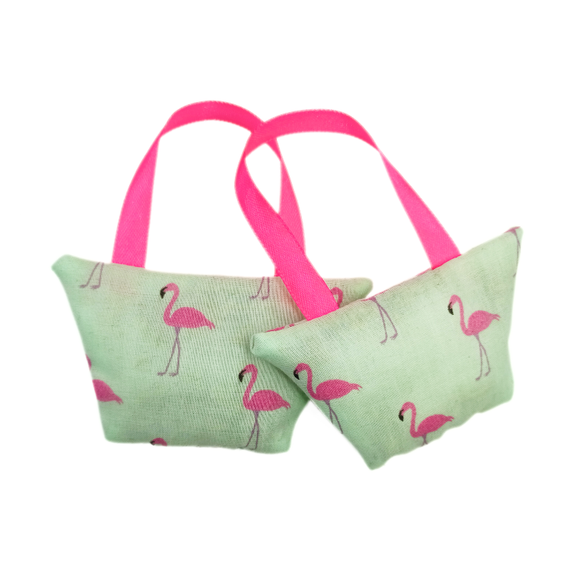 Set of 2 Mini Lavender Handbags - Mint Flamingo