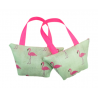 Set of 2 Mini Lavender Handbags - Mint Flamingo