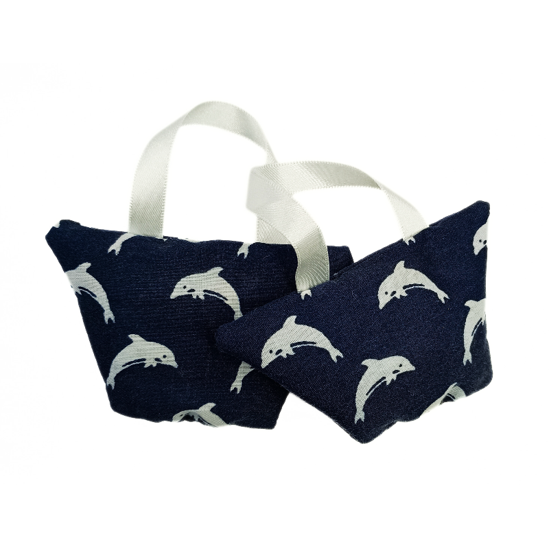 Set of 2 Mini Lavender Handbags - Navy Dolphin