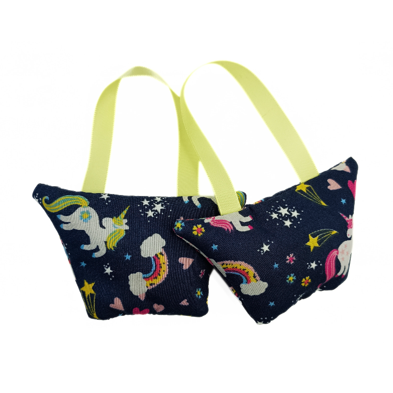 Set of 2 Mini Lavender Handbags - Blue Unicorn