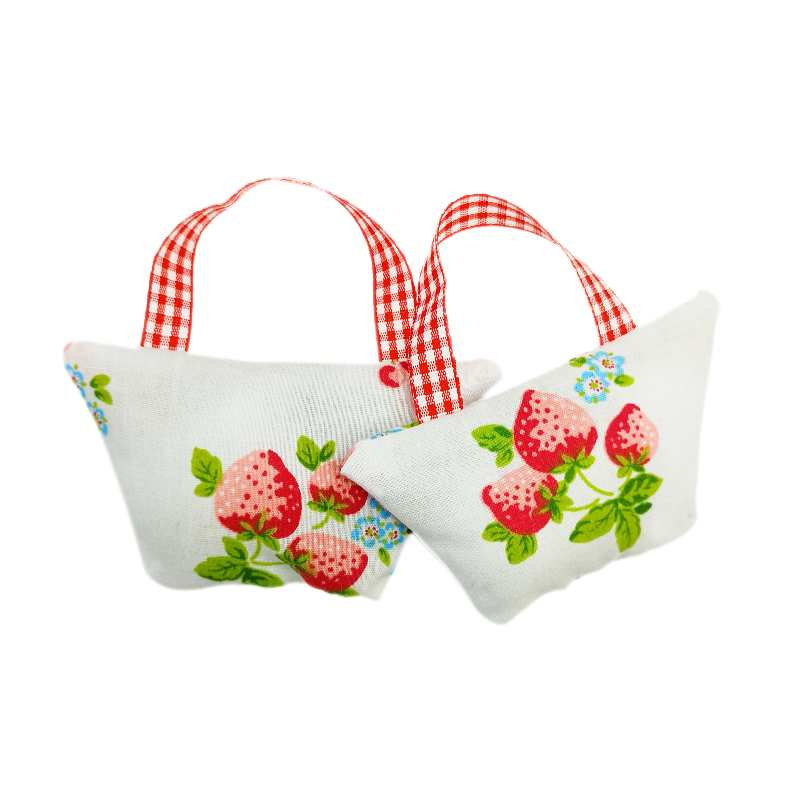 Set of 2 Mini Lavender Handbags - White Strawberry