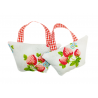 Set of 2 Mini Lavender Handbags - White Strawberry