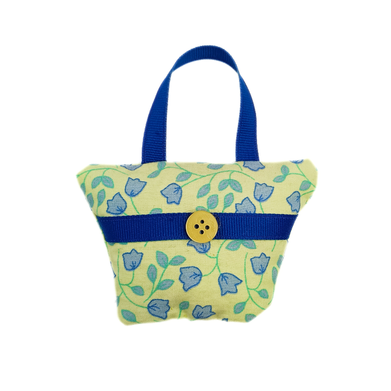 Yellow & Blue Floral Lavender Handbag