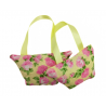 Set of 2 Mini Lavender Handbags - Yellow & Pink Floral