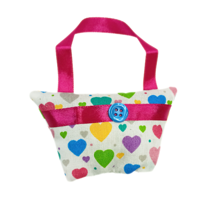 Funky Hearts Lavender Handbag