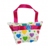 Funky Hearts Lavender Handbag