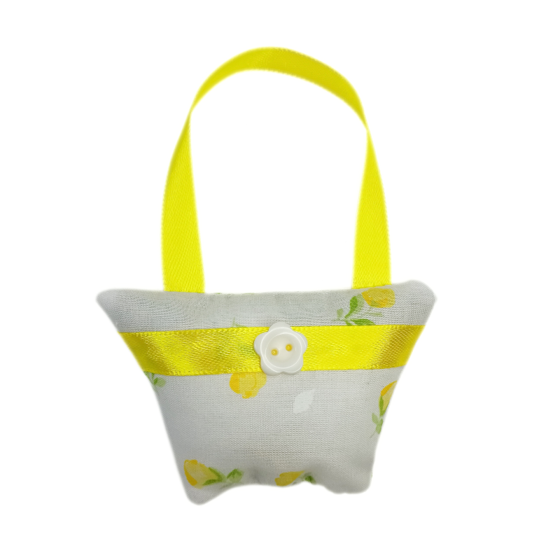 White & Yellow Floral Lavender Handbag