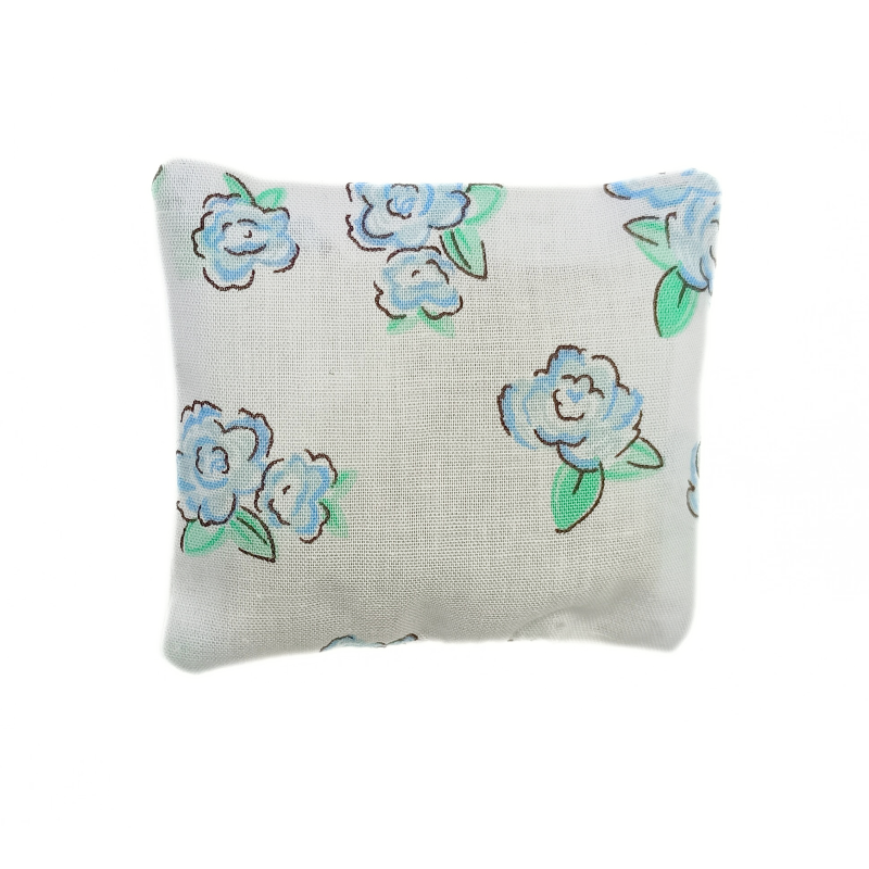 Mini Lavender Pillow - White and Blue Rose