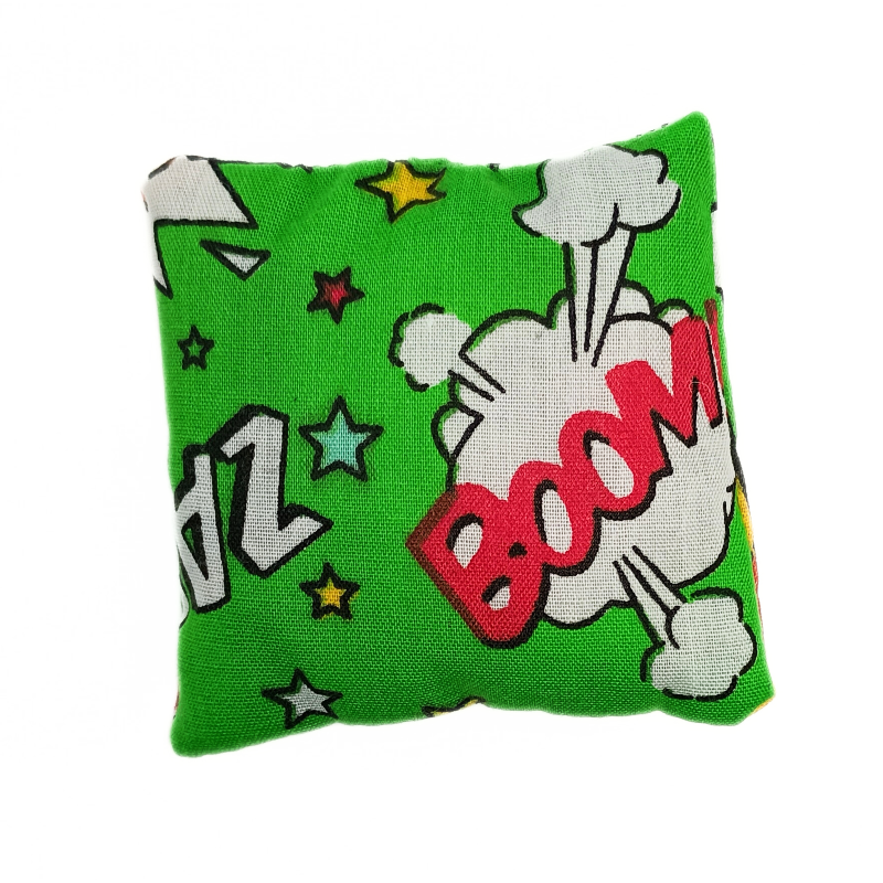Mini Lavender Pillow - Green Comic