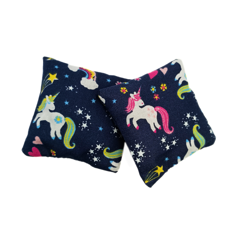 Set of 2 Mini Lavender Pillows - Blue Unicorn
