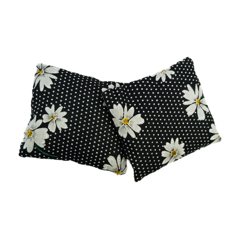 Set of 2 Mini Lavender Pillows - Black Daisy