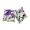 Set of 2 Mini Lavender Pillows - White Funky Pattern