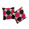 Set of 2 Mini Lavender Pillows - Magenta & Black Spot
