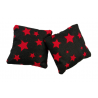 Set of 2 Lavender Pillows - Black & Red Star