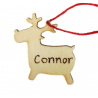 Personalised Wooden Reindeer Christmas Decoration