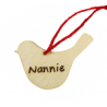 Personalised Wooden Robin Christmas Decoration