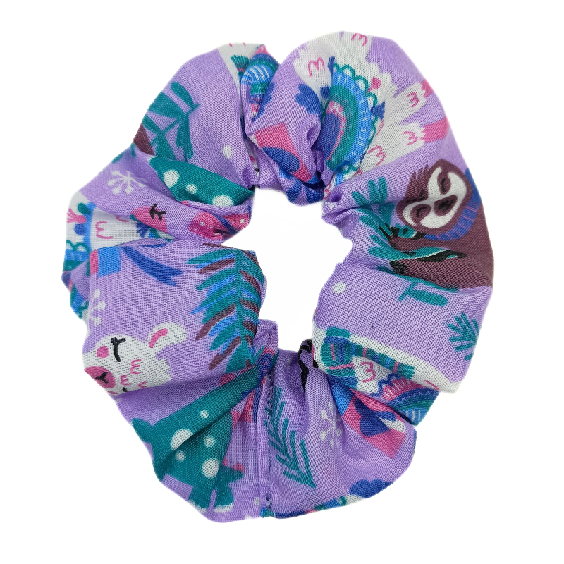 Christmas Purple Fantasy Scrunchie