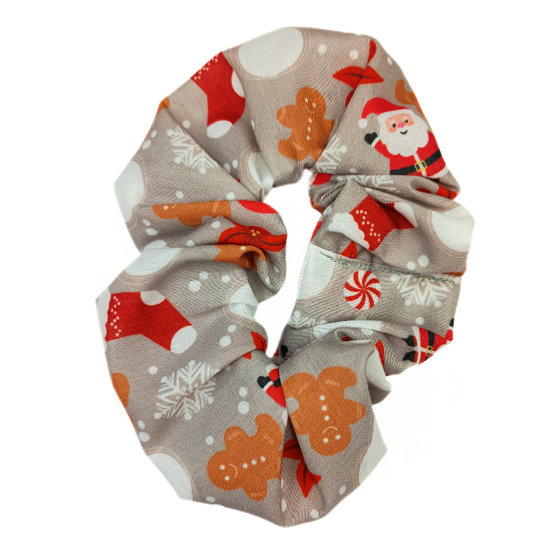 Christmas Grey Scrunchie