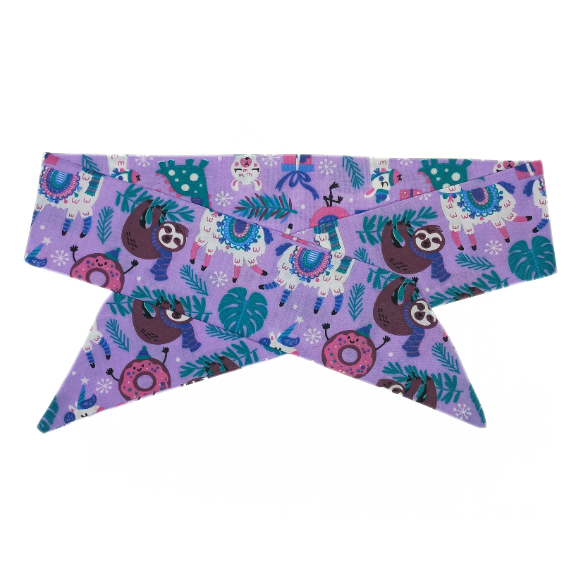 Christmas Purple Fantasy Self Tie Headband