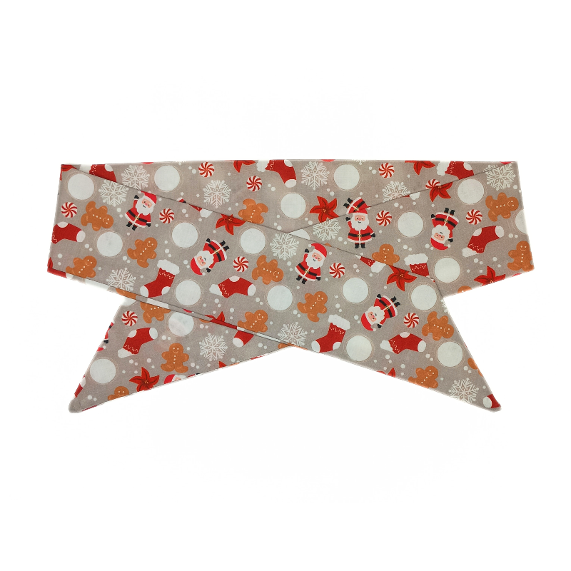 Christmas Grey Self Tie Headband