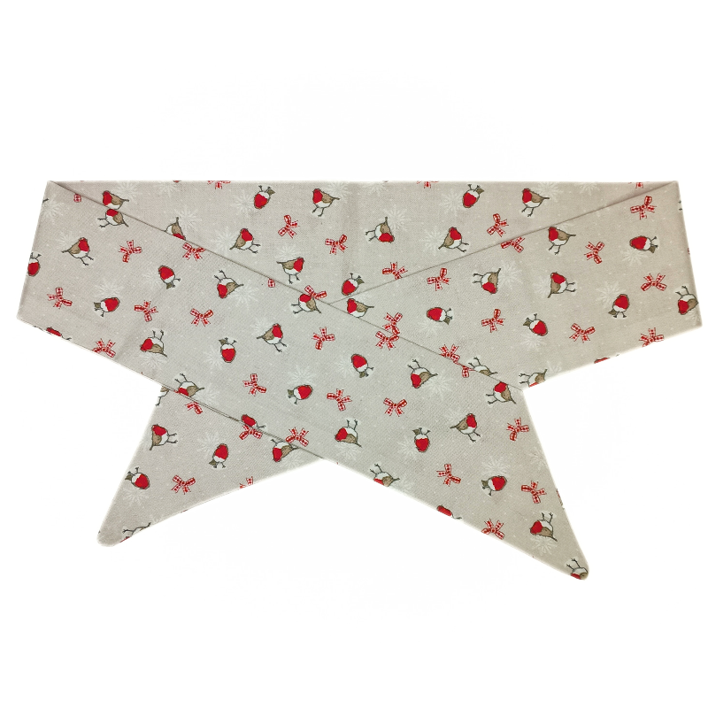 Christmas Robins & Bows Self Tie Headband