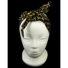 Christmas Black & Gold Swirls Self Tie Headband