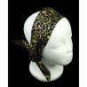 Christmas Black & Gold Swirls Self Tie Headband