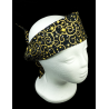 Christmas Black & Gold Swirls Self Tie Headband