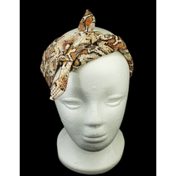 Snake Skin Self Tie Headband