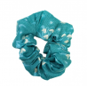 Warm Aqua Snowdrops Mini Scrunchie
