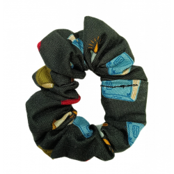 Book & Candles Mini Scrunchie