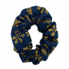 Christmas Blue & Gold Snowflake Mini Scrunchie