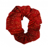 Christmas Red & Gold Swirl Mini Scrunchie