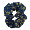 Christmas Blue & Gold Snowflake Scrunchie