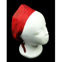 Christmas Red & Gold Swirl Self Tie Headband