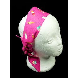 Pink Ice Cream & Lollies Self Tie Headband
