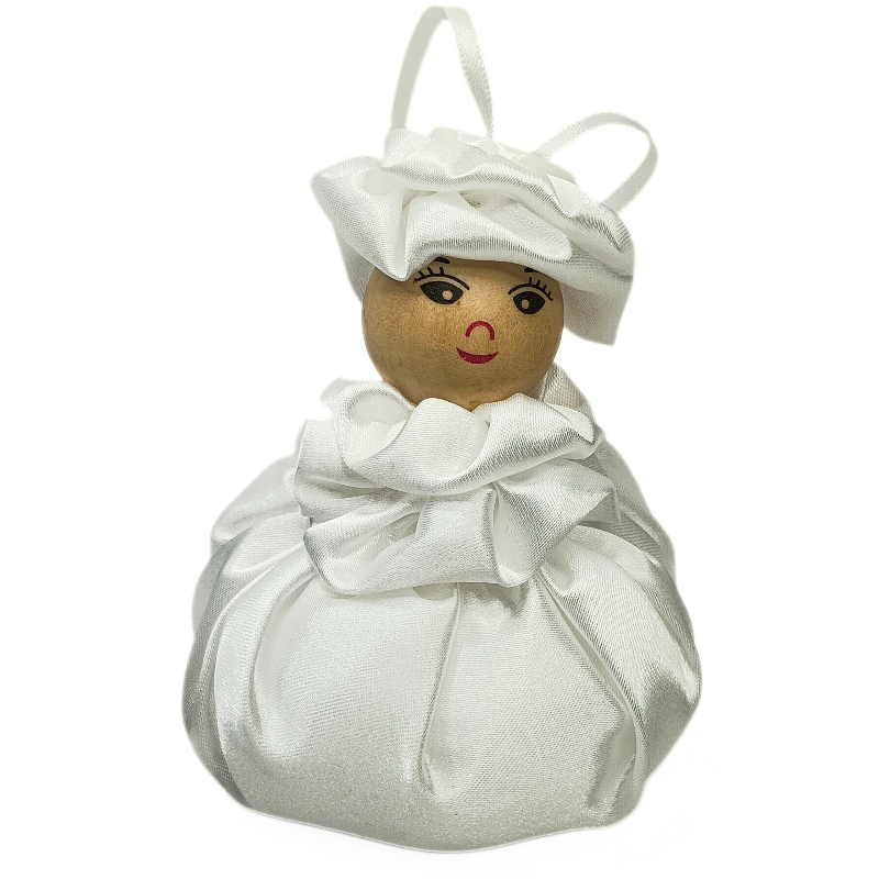 Satin Sweetheart  - White - Lavender