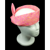 Pink & Yellow Paisley Batik Self Tie Headband