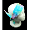 Yellow, Purple, Blue & Green Batik Self Tie Headband